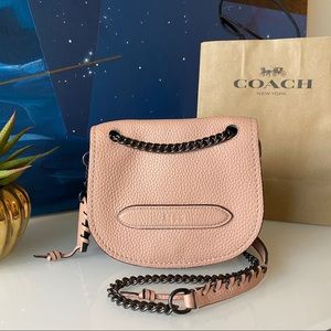 Coach Small Shadow In Pebble Adobe Leather Bag
